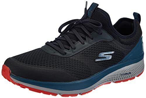 Skechers Go Run Nite Owl Men Black/Blue Ultra Light Cushion Air Cooled GOGA Mat Trainers